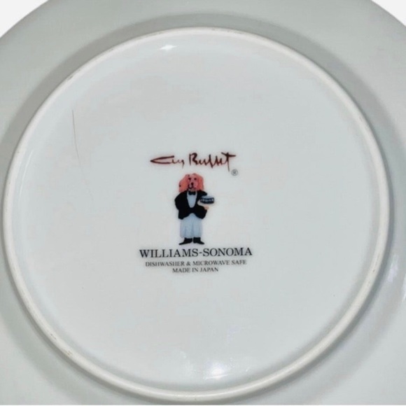 Williams Sonoma LES CHEFS GARÇONS Guy Buffet 8” Salad Dessert Plates Set Of 6 - Picture 7 of 9